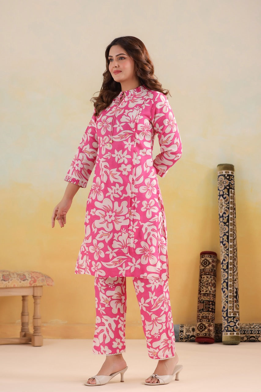 Women’s Printed Cotton Co-ord Set