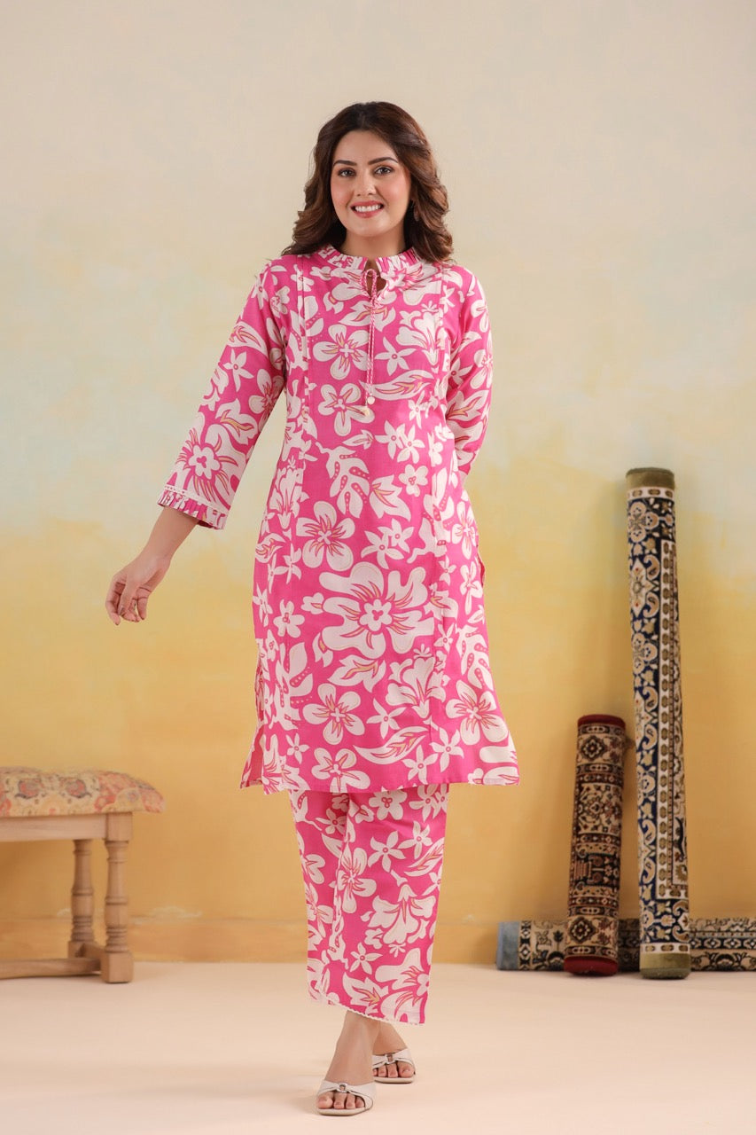 Women’s Printed Cotton Co-ord Set