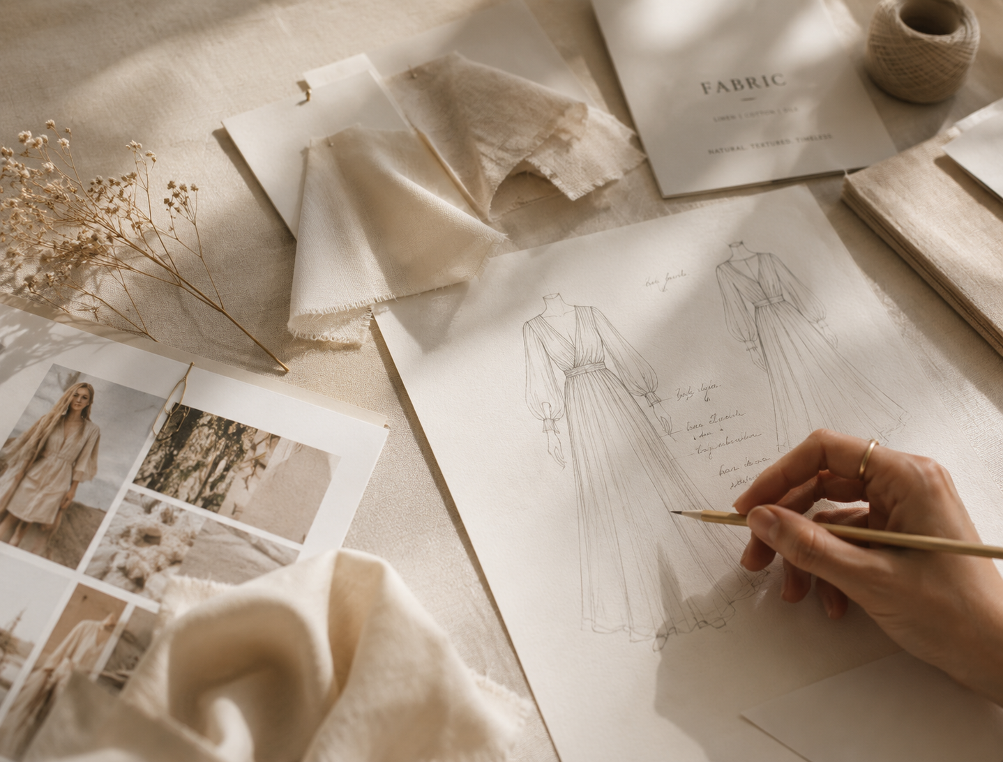 Fashion designer sketching a new concept